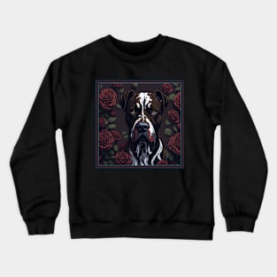 Dogo Canario red roses 2 Crewneck Sweatshirt